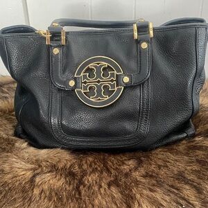 Tory Burch Black Tote with Gold Logo